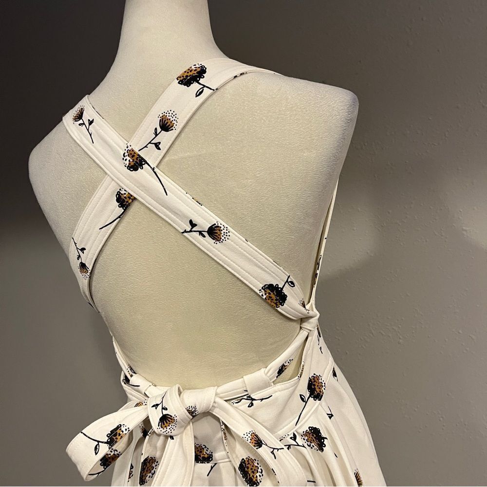 Free People Strappy V-neck Dandelion print dress size 8 - Picture 9 of 15